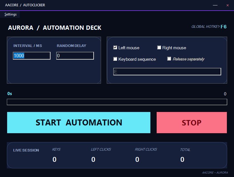 AACore Aurora automation interface