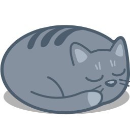 Sleeping Cat in Phone mascot