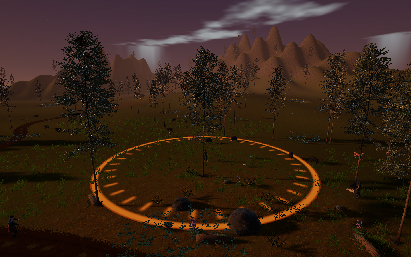 Fire meteor targeting in the game