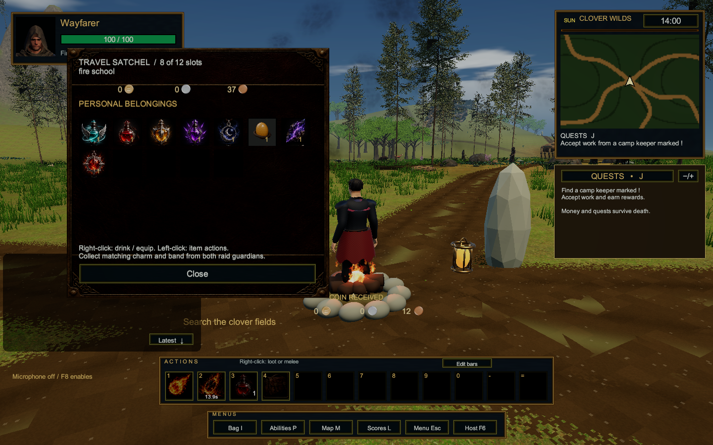 Persistent items and the bag interface.